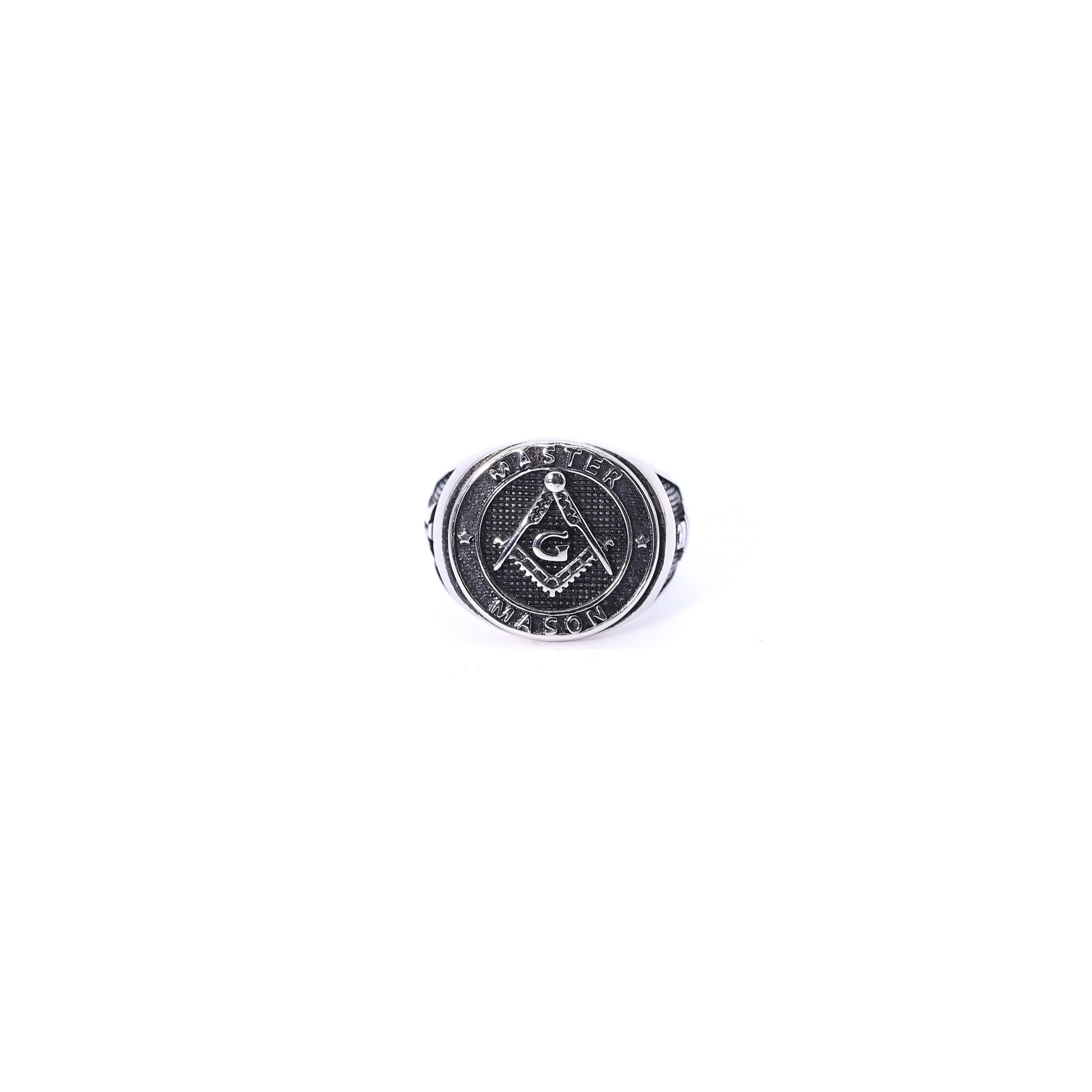 Europe and America Best Selling Jewelry Vintage Fashion Stainless Steel Masonic Men's Ring