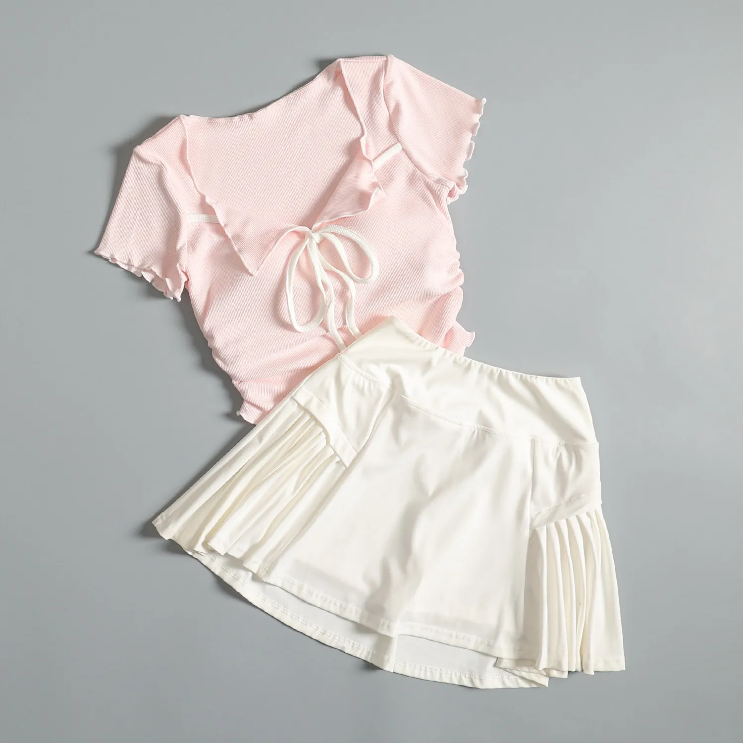 

High-end fitness suit women's summer cycling badminton sports quick-drying suit with chest pad running training yoga short