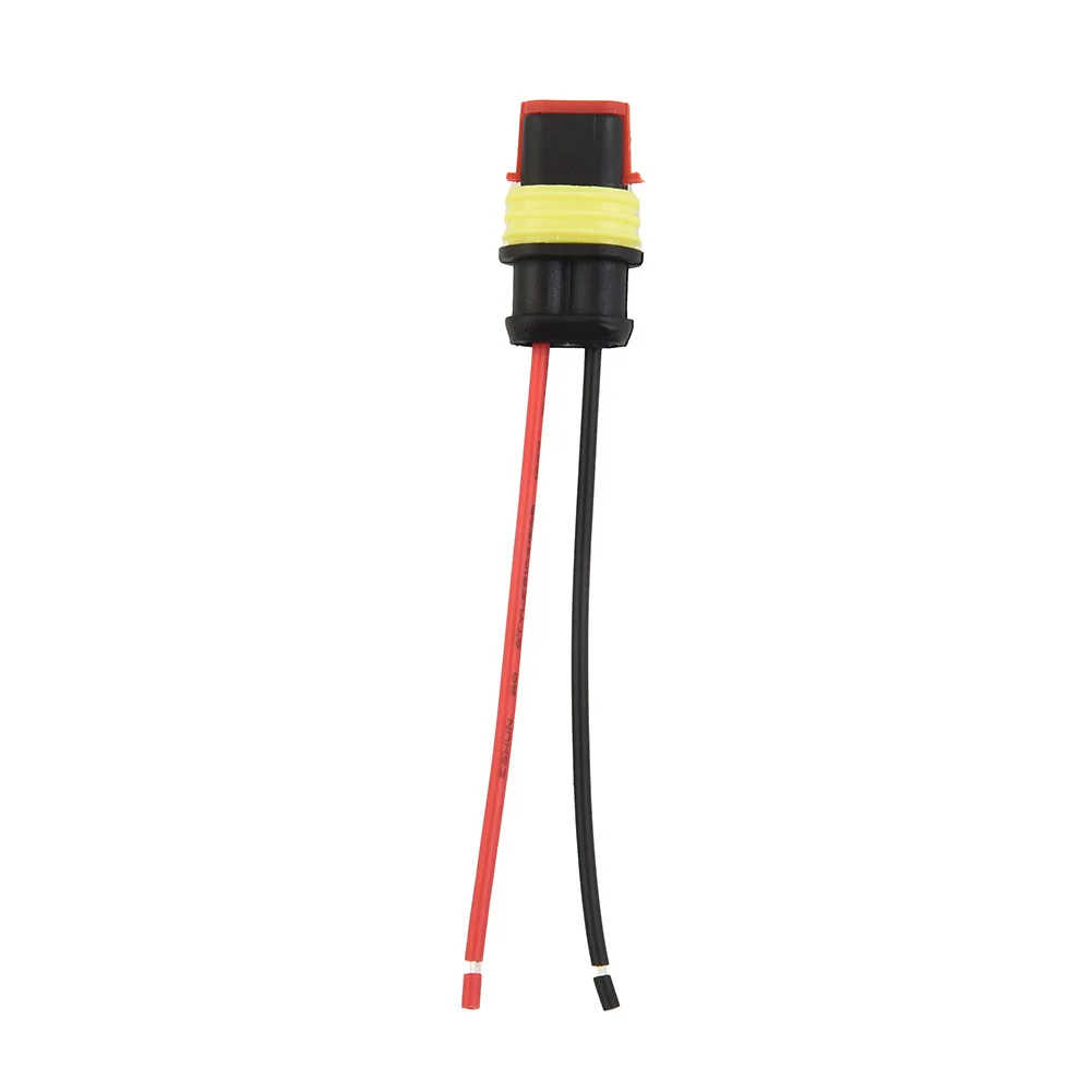 2-Pin 12V Electrical Connector Kit for Vehicle Wiring Systems Including 8cm Pre-Cut Wires and Sealing Components