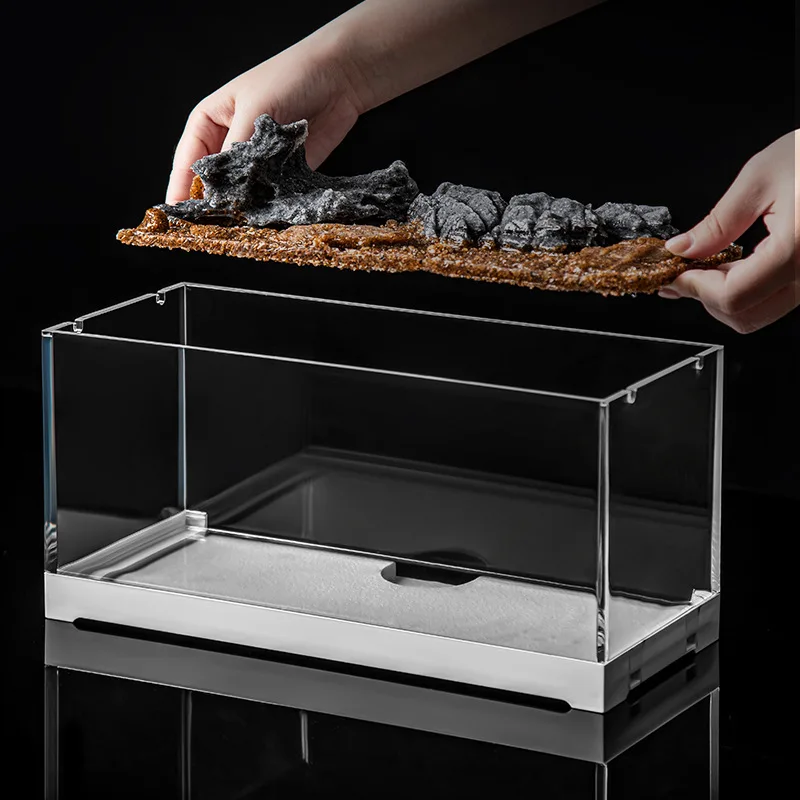 Creative Fish Tank Landscaping Decoration Ornaments Natural Sand Stone Resin Integrated Set Aquarium Ready to Use and Put