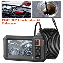 Car Diagnostic Tools Industrial Endoscope 1920*1080P HD 8mm Camera 4.3inch IPS Screen IP67 Waterproof C30 1m/5m Cable 20000mAh