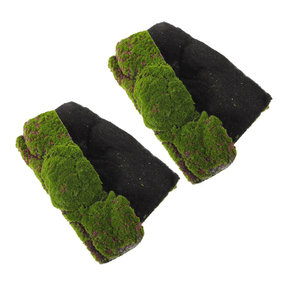 2Pcs Simulation Moss Grass Mat Realistic Artificial Synthetic Carpet for Garden Balcony Patio Indoor Outdoor Decorative Turf Rug