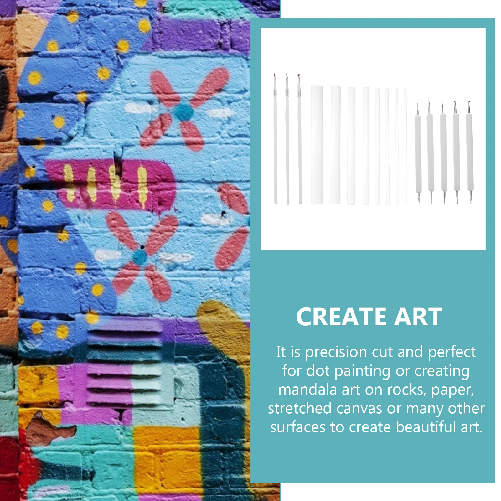 

1 Set Of Mandala Dotting Tools Clear Acrylic Rods Professional Ball Stylus For Rock Stone Painting Diy Art Craft Supplies Nylon