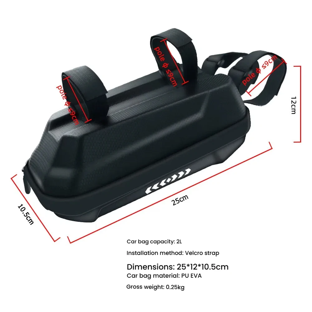 

Waterproof Electric Scooter Handlebar Pouch - 2L/3L Hard EVA Storage Bag For Folding Bikes & Delivery Scooters