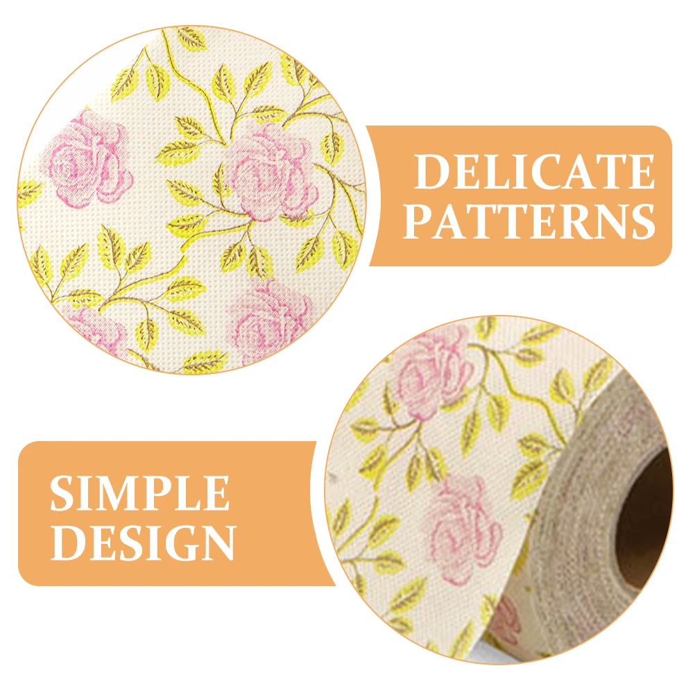 Toilet Paper Printed Roll Paper Decorative Flower Printing Napkin Bathroom Tissue For Home Office Workshop Kitchen Tissue Towel