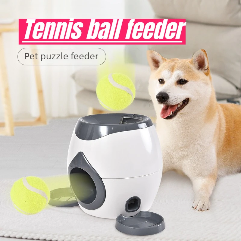 

Ball Machine Launcher for Dogs Tennis Toy Reward Food Training Dog Toys Feeder Interactive Indoor Outdoor Balls Thrower Machines