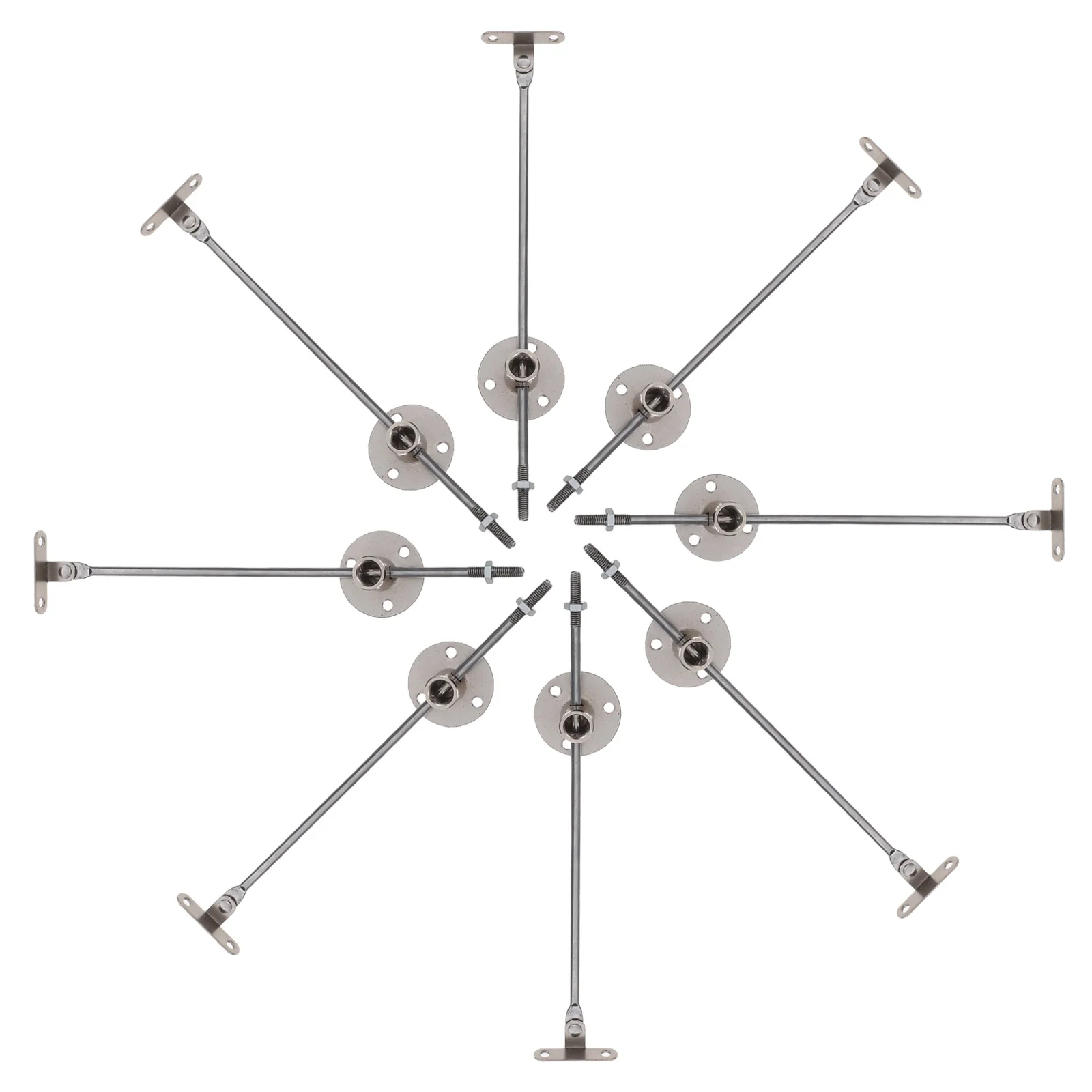 

8Pcs Lift Up Cabinet Door Hinges Iron Support Rod Soft Close Slow Closing Flip Top Lid Support Storage Chest Bench Seat Hardware