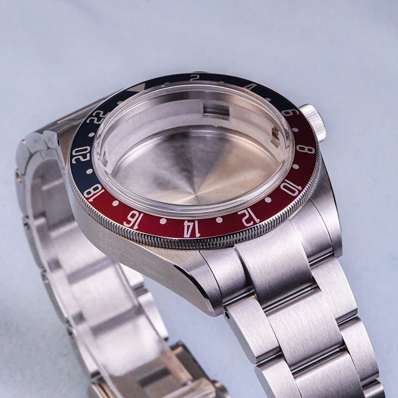 HEIMDALLR GMT Cassa per orologio Orologio subacqueo in acciaio inossidabile Vetro zaffiro 200 m Impermeabile adatto Seiko mod per movimento automatico NH34