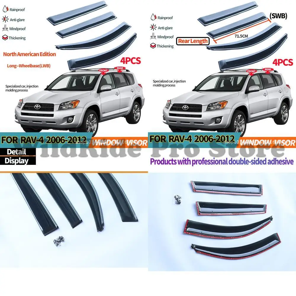 

1 комплект для TOYOTA RAV4 2006-2012, козырек от дождя на окно