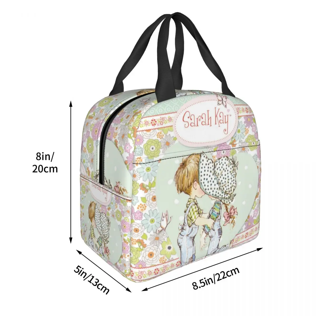 Custom Sarah Kay Girl Cartoon Animation Insulated Lunch Bags for Women Resuable Cooler Thermal Bento Box Kids School Children