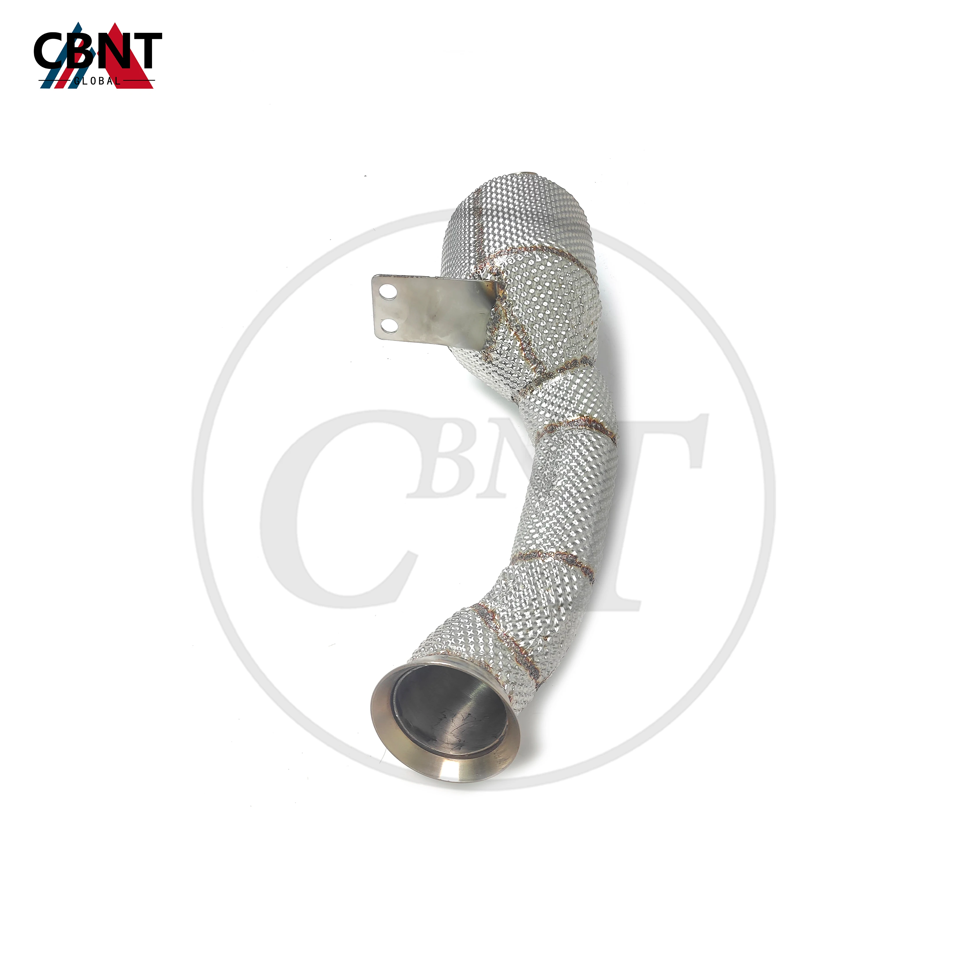 CBNT Exhaust System for Mercedes Benz W205 C200 C300 2.0T 2015-2022 Catted/Catless Downpipe with Heat Shield SS304 Exhaust-pipe