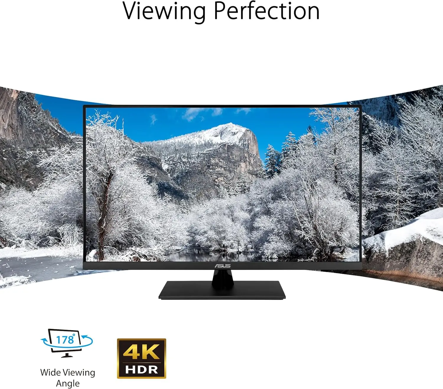 จอภาพถนอมสายตา 31.5 นิ้ว 4K HDR (รุ่น VP327Q) – UHD (3840 x 2160), 99% sRGB, HDR-10, Adaptive-Sync, ลำโพงในตัว