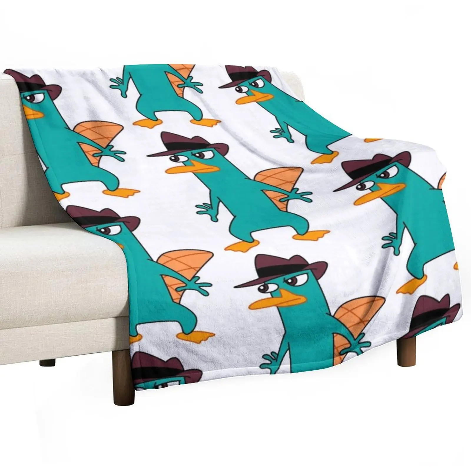 perry the platypus (7) Throw Blanket Personalized Gift Decoratives Shaggy warm for winter Flannel Soft Beds Blankets