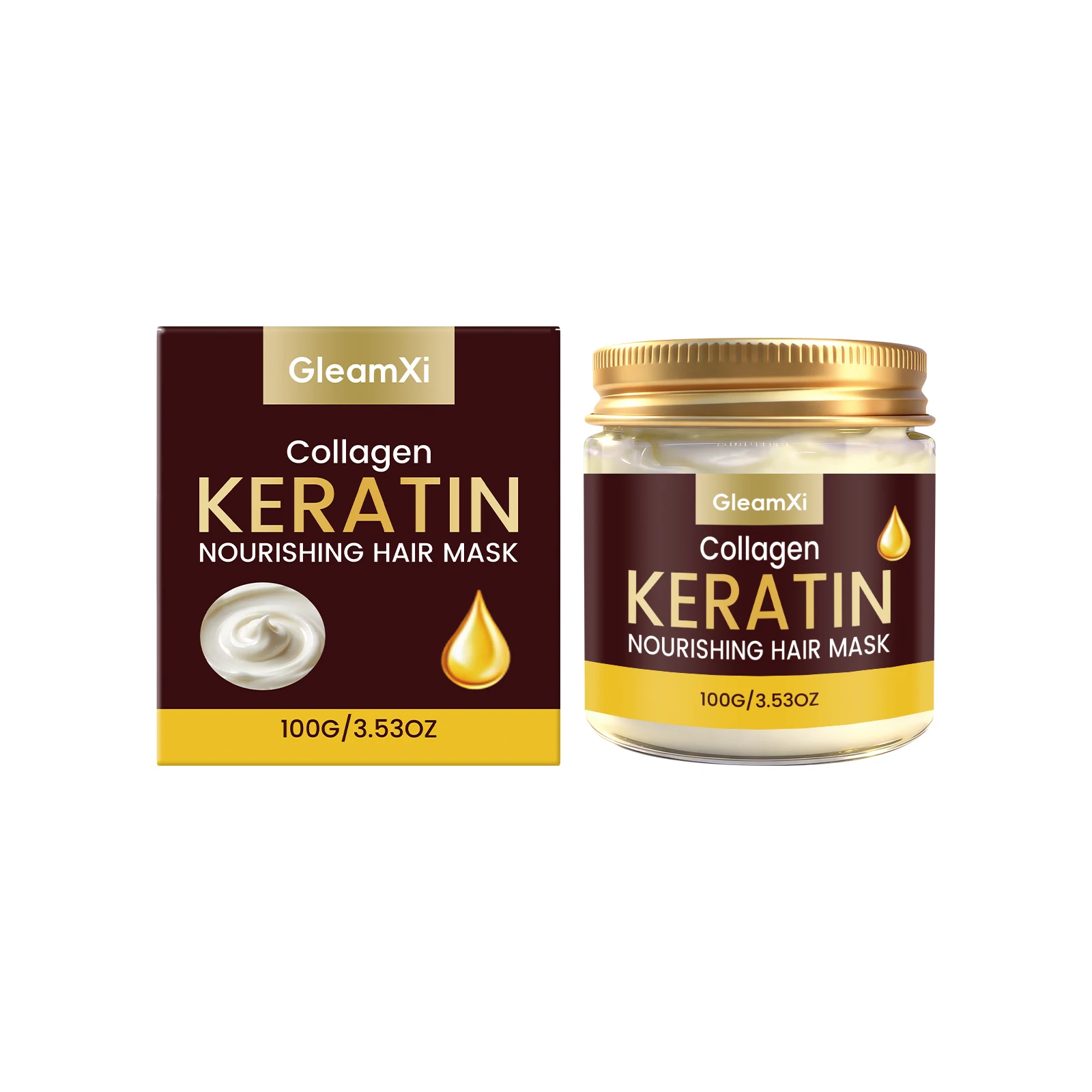 Collagen Hair Mask Moisturizes, Smooths Frizz, Strengthens Hair Strands, Hair Care Mask