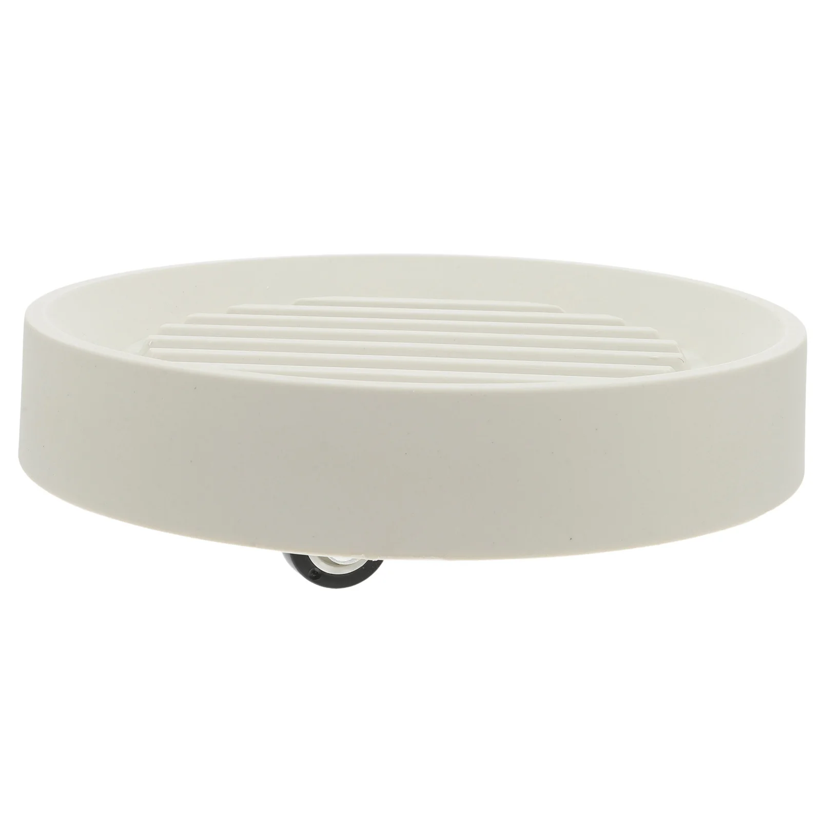 

1pc Round Movable Plant Tray Heavy Duty Dolly For Potted Plants Water Storage Saucer Indoor Outdoor Garden White