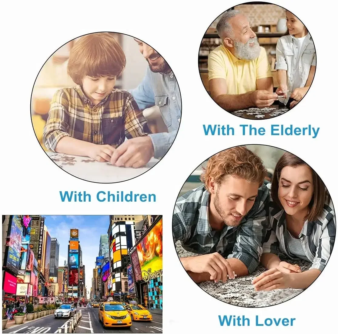 1000/500/300 pezzi Nuovo Yorker Times Puzzle quadrati per adulti Giochi di decorazioni per la casa Famiglia Paesaggio Puzzle Giocattoli educativi