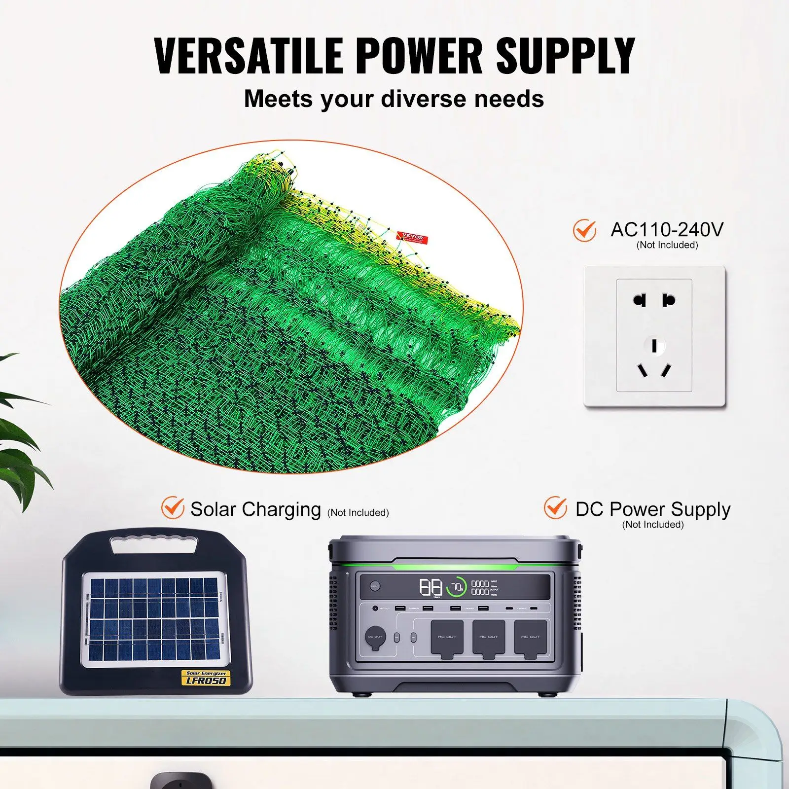 Système de clôture électrique Portable robuste, 35 pouces de hauteur, avec piquets de verrouillage, pour la confinement des grands animaux, installation efficace