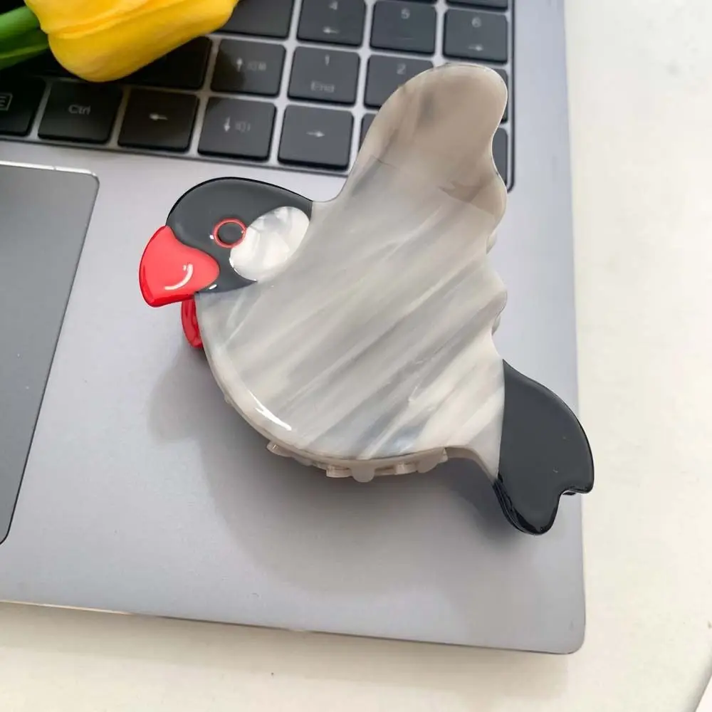 

Cute Cartoon Bird Hair Claw Korean Style Geometric Animal Shark Clip Mid Size Ponytail Holder Acetate Hair Clip Daily