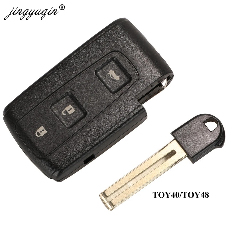 Jingyuqin 2/3 pulsanti Remote Car Key Shell Case per Toyota Prius Corolla Verso Toy43 TOY40 Blade Keyless Housing sostituzione