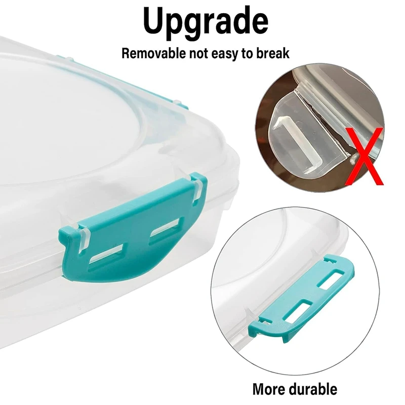 3 PCS Sandwich Containers Lunch Boxes Sandwich Box Microwave And Dishwasher Safe Kitchen Storage Containers With Upgraded Snaps