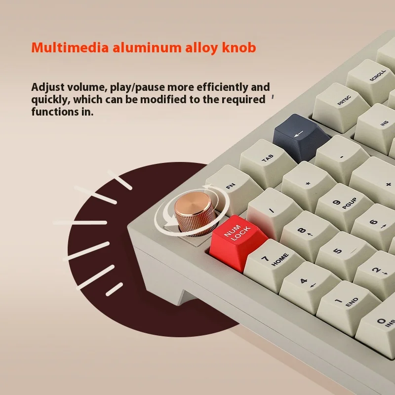 Imagem -02 - Teclado Mecânico Liga de Alumínio Numpad Tri Mode Via Qmk Bluetooth sem Fio Junta Rgb Hot Swap com Knob Casais Cidoo-v33