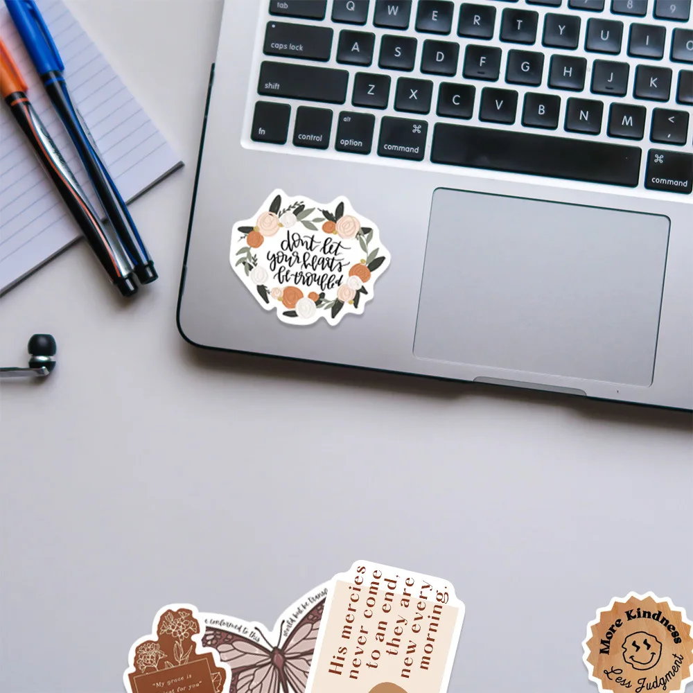 50/200 قطعة الكتاب المقدس إقتباس ملصق حزم ل لوحة الديكور حقائب الهاتف DIY بها بنفسك مقاوم للماء دفتر الاطفال القرطاسية الدعاوى