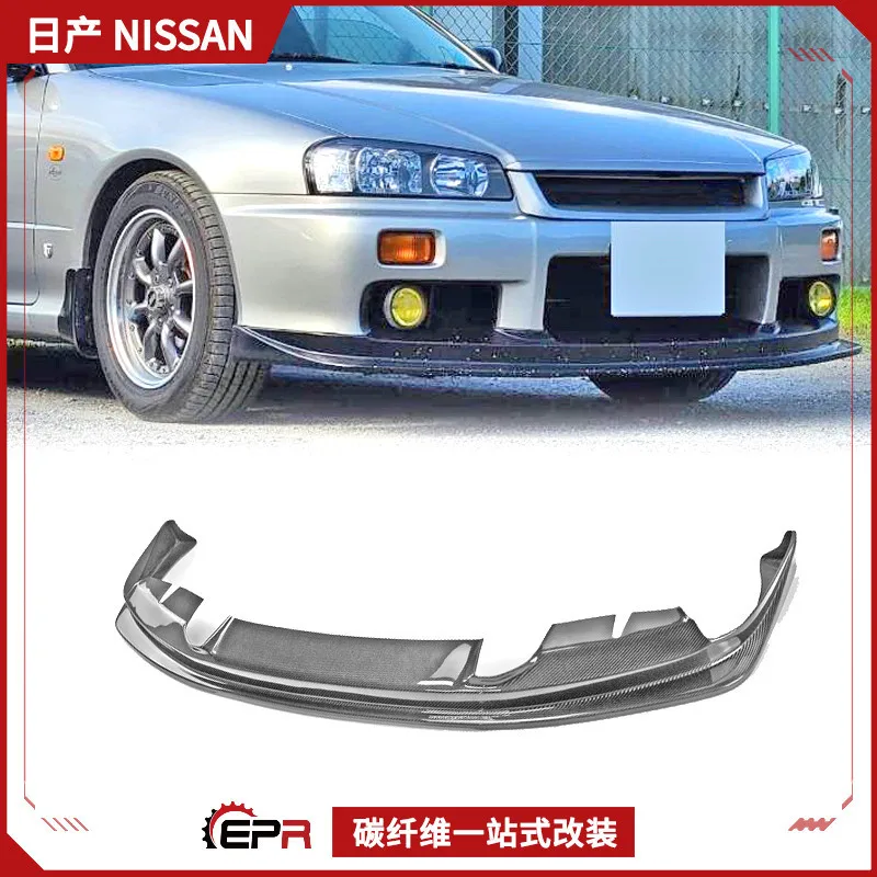 

Suitable for Nissan Skyline R34 GTT Carbon Fiber Modification HSM Front Lip Small Surround, Front Shovel Chin