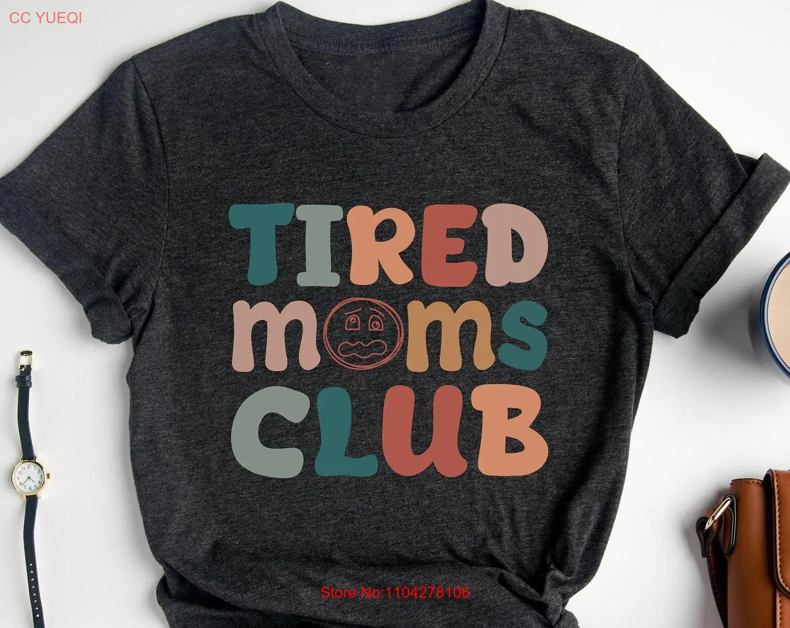 

Клубная футболка Tired Moms День матери для мамы Mom Life All Know s Матери с длинными или короткими рукавами