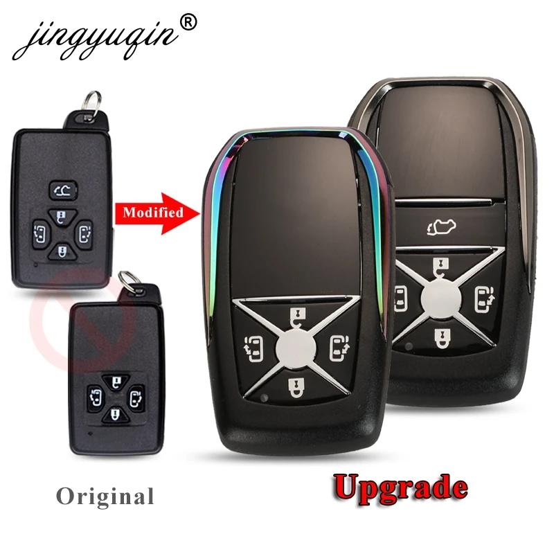 jinyuqin Upgrade Replacement Shell Smart Remote Key Case Fob 4/5 Buttons For Toyota Previa Alphard Prius With Insert Blade