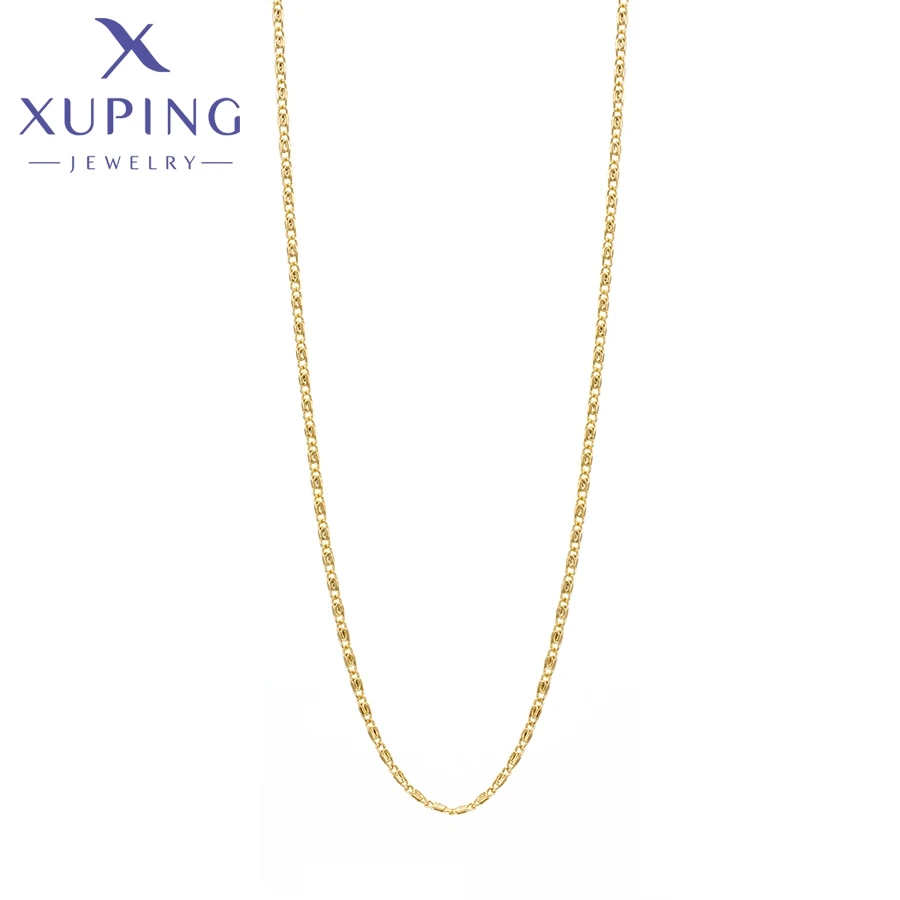 Xuping Jewelry Personality Light Gold Color Necklace for Woman Schoolgirl Birthday Christmas Party Wish Gifts X000978777