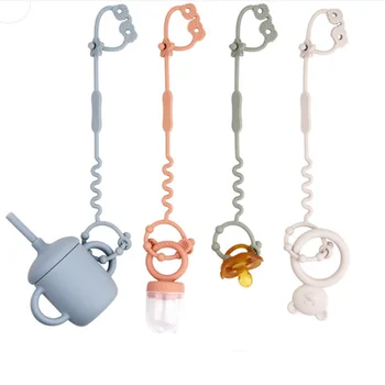 1PCS Anti-Verloren Kette Schnuller Clips Silikon Infant Nippel Schnuller Kette Clips Dummy Halter Nippel Clip Trolley baby Zubehör