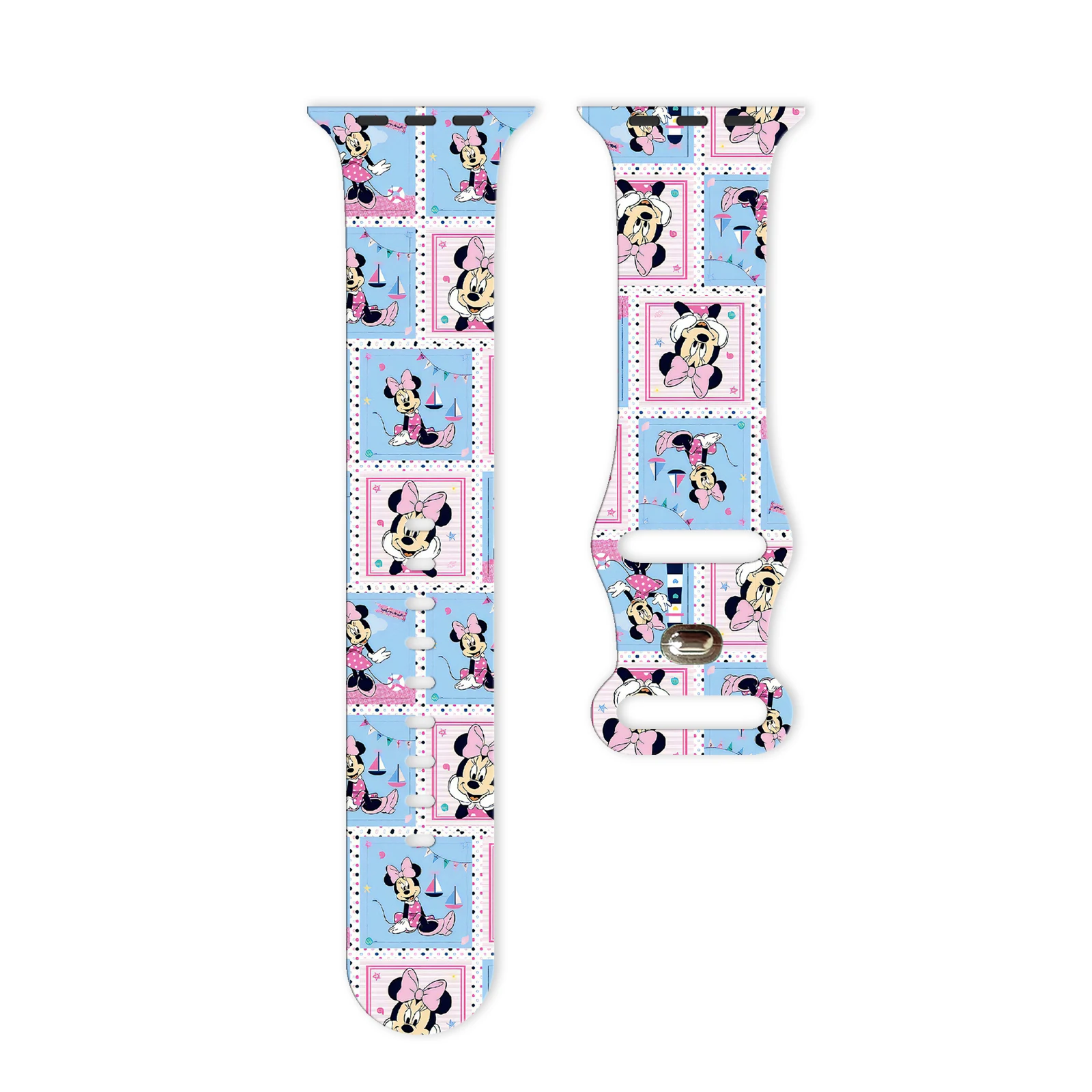 

Disney Minnie print watch strap for Apple Watch 11 10 9 8 Silicone Band Replaceable Bracelet for iWatch 46mm 44mm 42mm Watchband