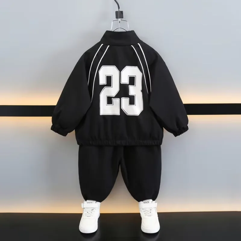 

Boys Set Fashion Spring Autumn Handsome Casual Sports Two-Piece Set Comfortable Coat And Pants Outfit for Children 2026 New