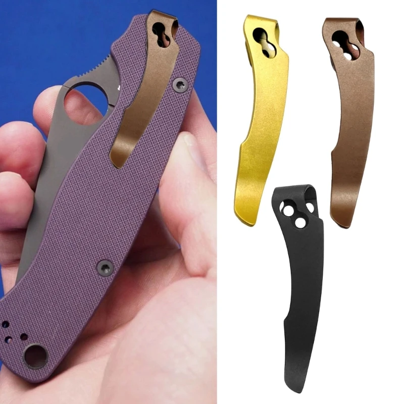 Titaniums Alloy Back Clip DIY Accessories Folding Pocket Knifee Tool Knifee Back Clips for Recons KXRE