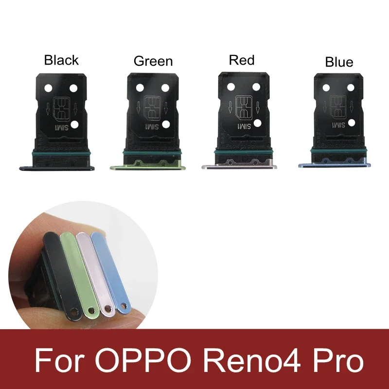 1pcs Sim Card Tray Holder For OPPO Reno 4 Pro Sim Micro Reader Card Slot Adapters For OPPO Reno4 Pro Card Socket Repair Parts