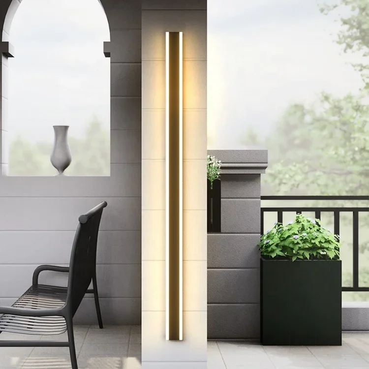 

High Quality Outdoor Wall Lamp Waterproof IP65 Long Strip LED Garden Wall Lights For Outside Villa Corridor Lights