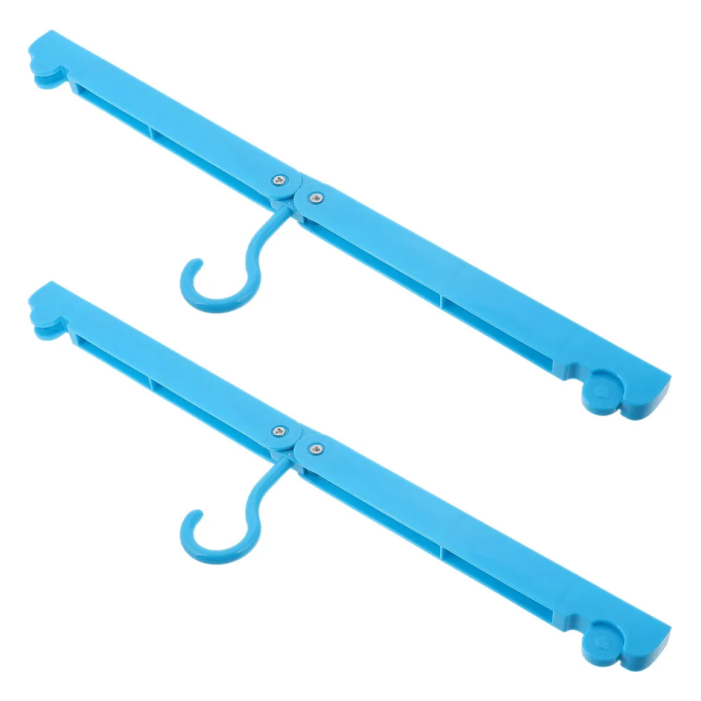

2Pcs Rv Foldable Hangers Lightweight Space Saving Plastic Travel Camping Clothes Towels Socks Drying Multi-Function Hanger