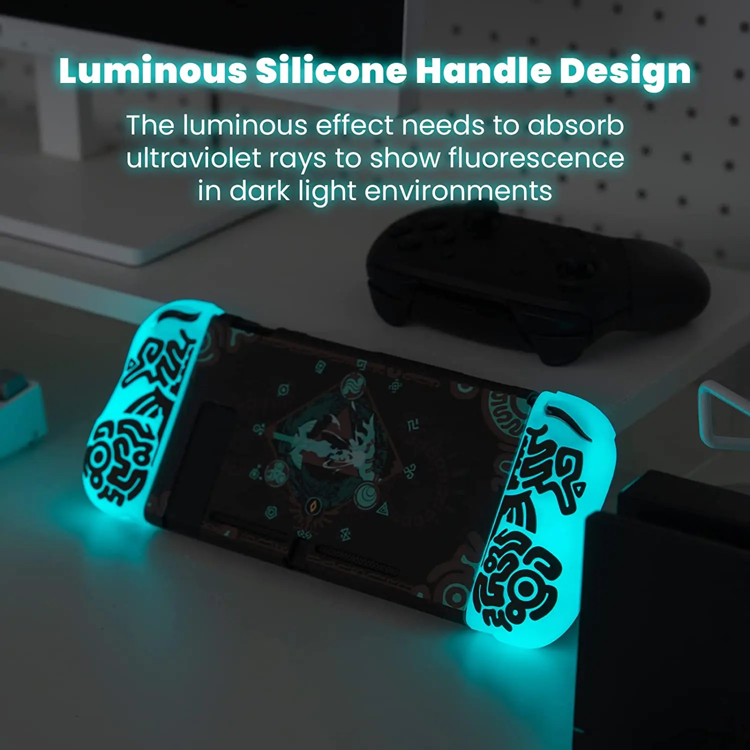 Luminous Protective Case For Nintendo Switch /Switch OLED Silicone Soft Protective Cover Console for Game Zelda Lost Ruins