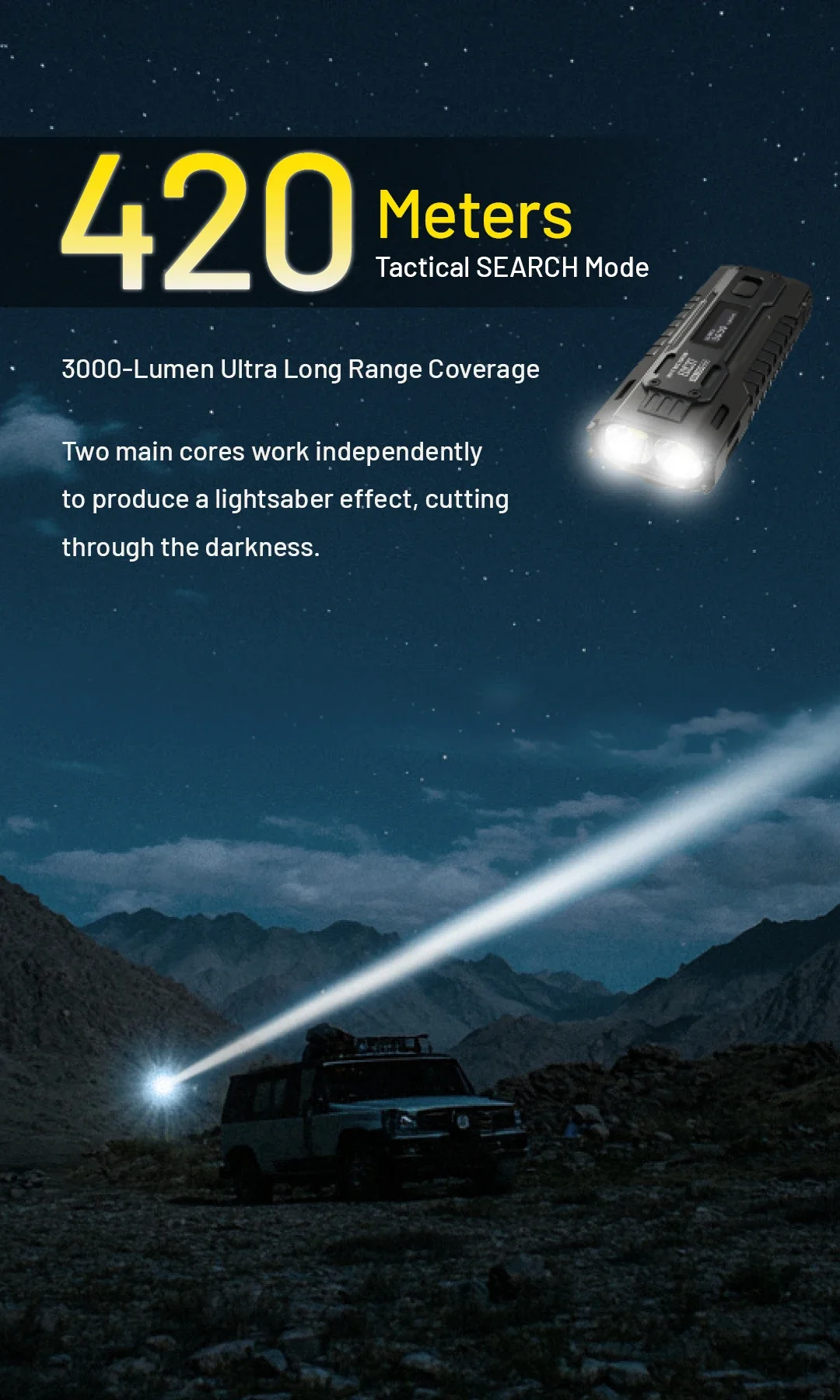 NITECORE EDC37 8000 lumens Strong light Ultimate Tactical EDC Flashlight