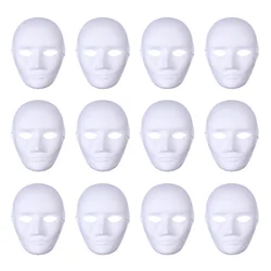 12 Pcs DIY Painting Mask Scary Halloween Costumes Prom Facial Unique Design Couples Masks