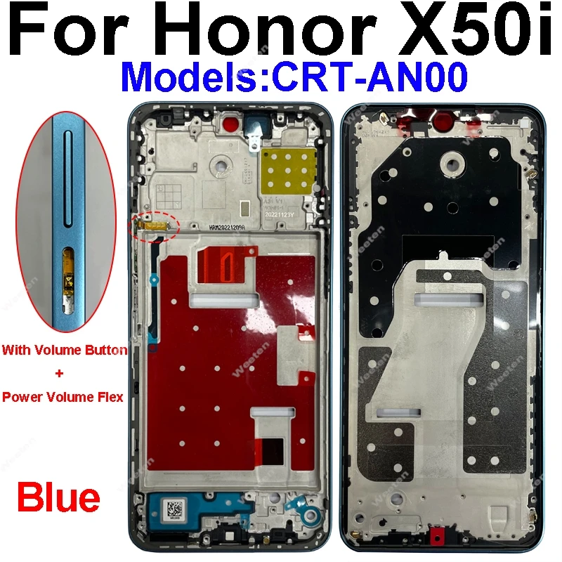 

Передняя средняя рамка ЖК-дисплея для Huawei Honor X50 X50i X50i + Plus, средняя рамка, лицевая панель, крышка, запасные части для телефона