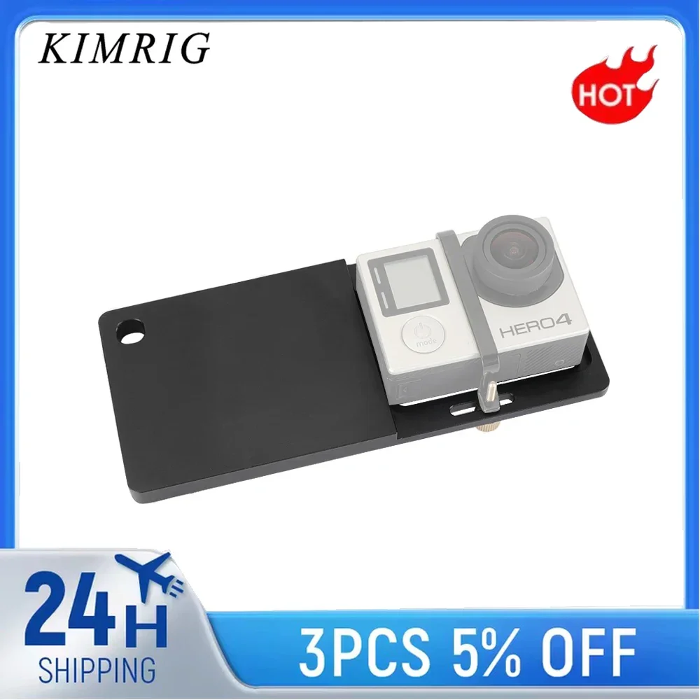 KIMRIG Action Kamera Schalter Handheld Gimbal Adapter Halterung Platte Clip Für Gopro Hero 6 5 4 3 DJI / Zhiyun / Feiyu Telefon Gimbal