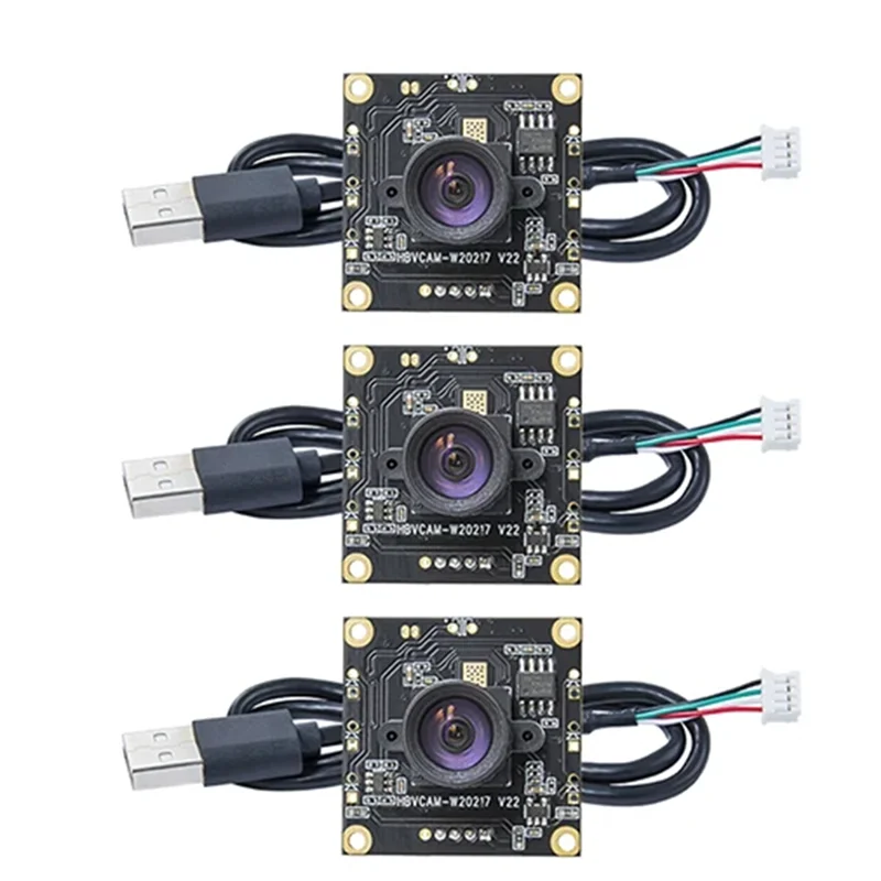 B04B-3-Pack OV9732 Camera Module, 100 Degree FOV, 720P 30Fps For Autodarts Io, PCB Size 32X32mm, With 1M Cable