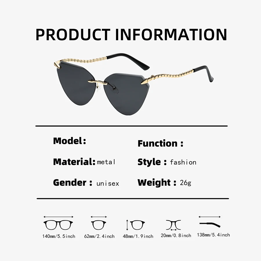 1 قطعة نظارات الموضة النسائية نمط جديد الراقية شخصية ثعبان الساق فرملس قطع حافة Y2K مهرجان الموسيقى العصرية الشارع التصوير الفوتوغرافي #6
