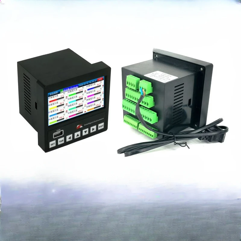 Paperless recorder, 12 USB temperature inspection instrument, pressure flow, temperature and humidity, Shun current