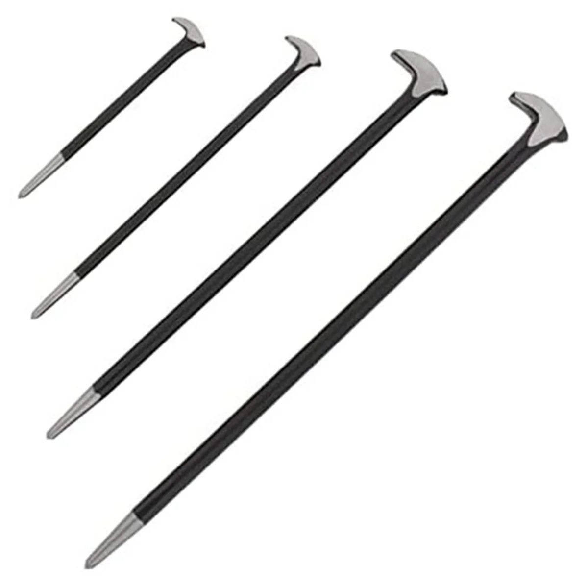 

Rolling Head Pry Bar Set Ladies Foot Mechanical Pry Bar,Car Pry Bar,Heel Lever 6 Inches 12 Inches 16 Inches,4PCS