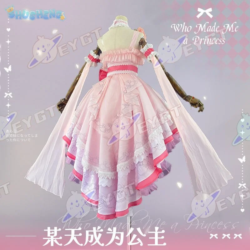 أنيمي الذي جعلني أميرة سيا تأثيري حلي الوردي الحلو لوليتا فستان تاج الدعائم اكسسوارات هالوين امرأة موحدة S-XXL #4