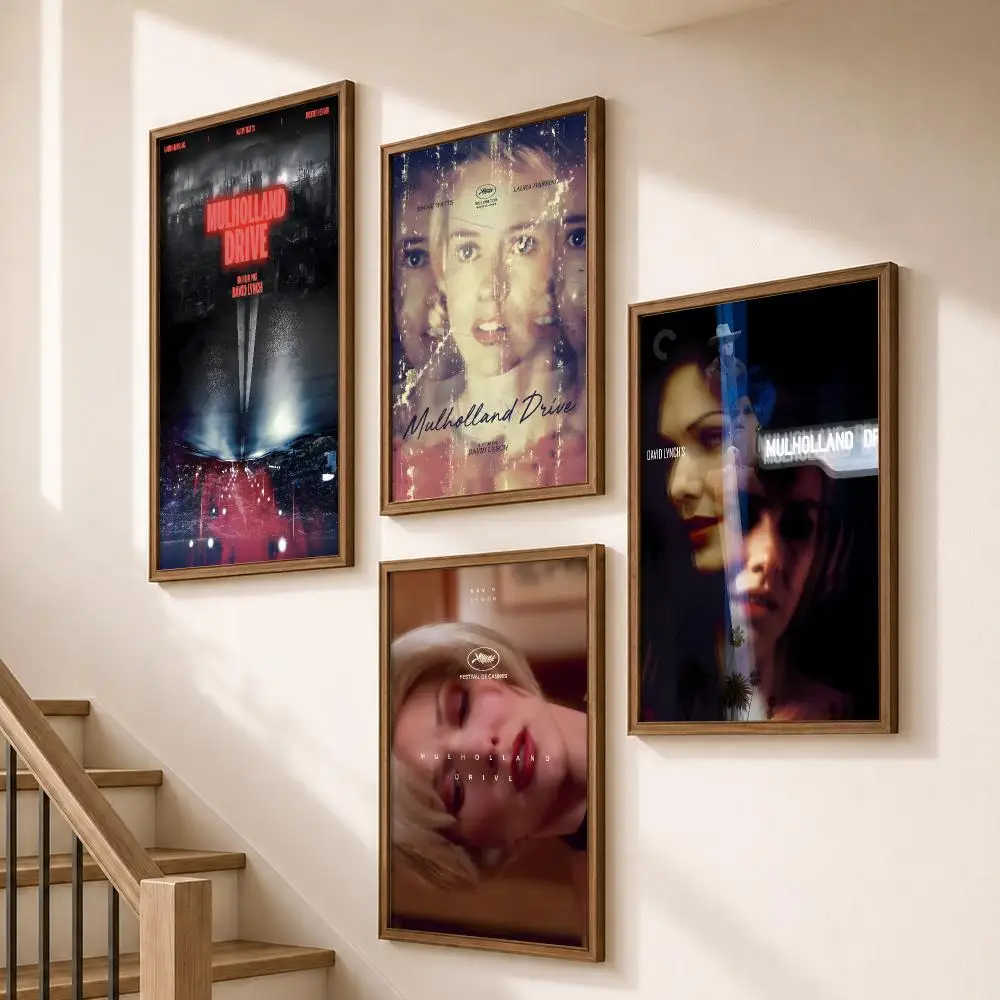 Movie David Lynch Mulholland Drive Poster HD Self Adhesive Wall Decor for Bedroom Dorm Room Office Gaming Room Gift