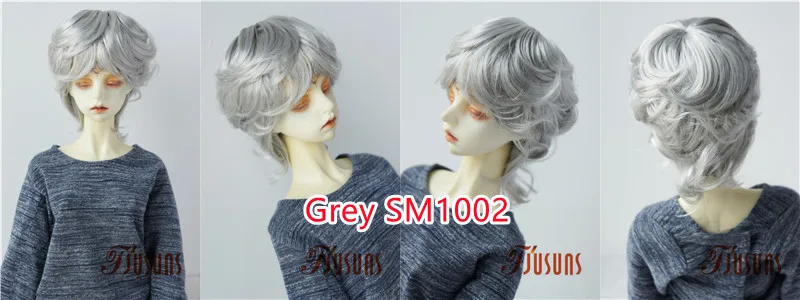 Doll Wigs JD075 1/6 1/8 1/4 1/3 Short Boyish Cupid Curls Synthetic Mohair BJD Wigs 5-6' 6-7' 7-8' 8-9' OB11 YOSD Doll Hair