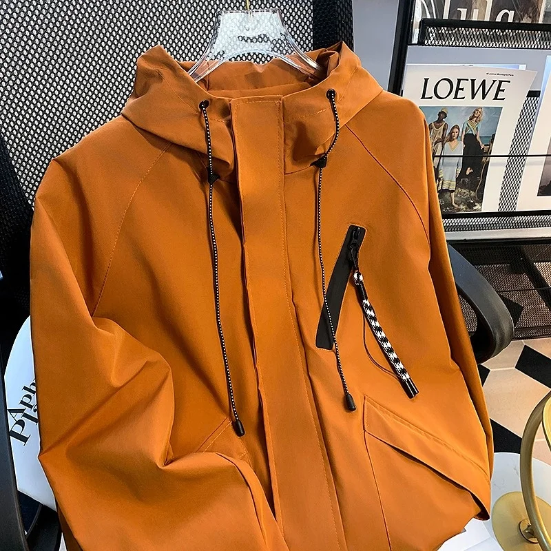 

Мужская уличная водонепроницаемая куртка для активного отдыха весна-осень, утепленная, свободного кроя, с капюшоном, в стиле ретро, функциональная, для альпинизма